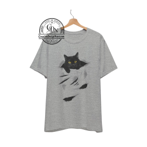 Black Cat Peeking Shirt