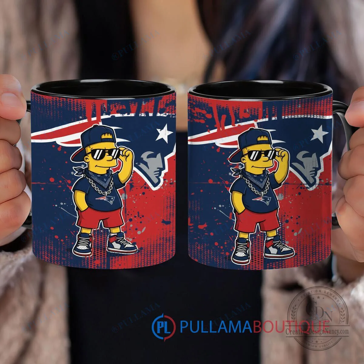 New England Patriots Bart Simpson The Simpsons Football Team Fan Mug