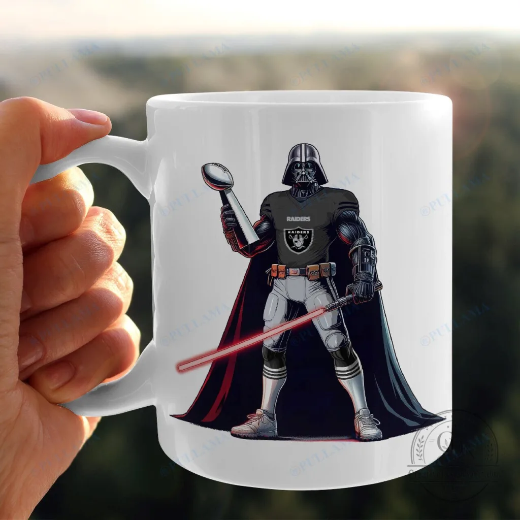 Las Vegas Raiders Darth Vader Star Wars Super Bowl Trophy Coffee Mug Las Vegas Raiders Darth Vader Star Wars Super Bowl Trophy Coffee Mug