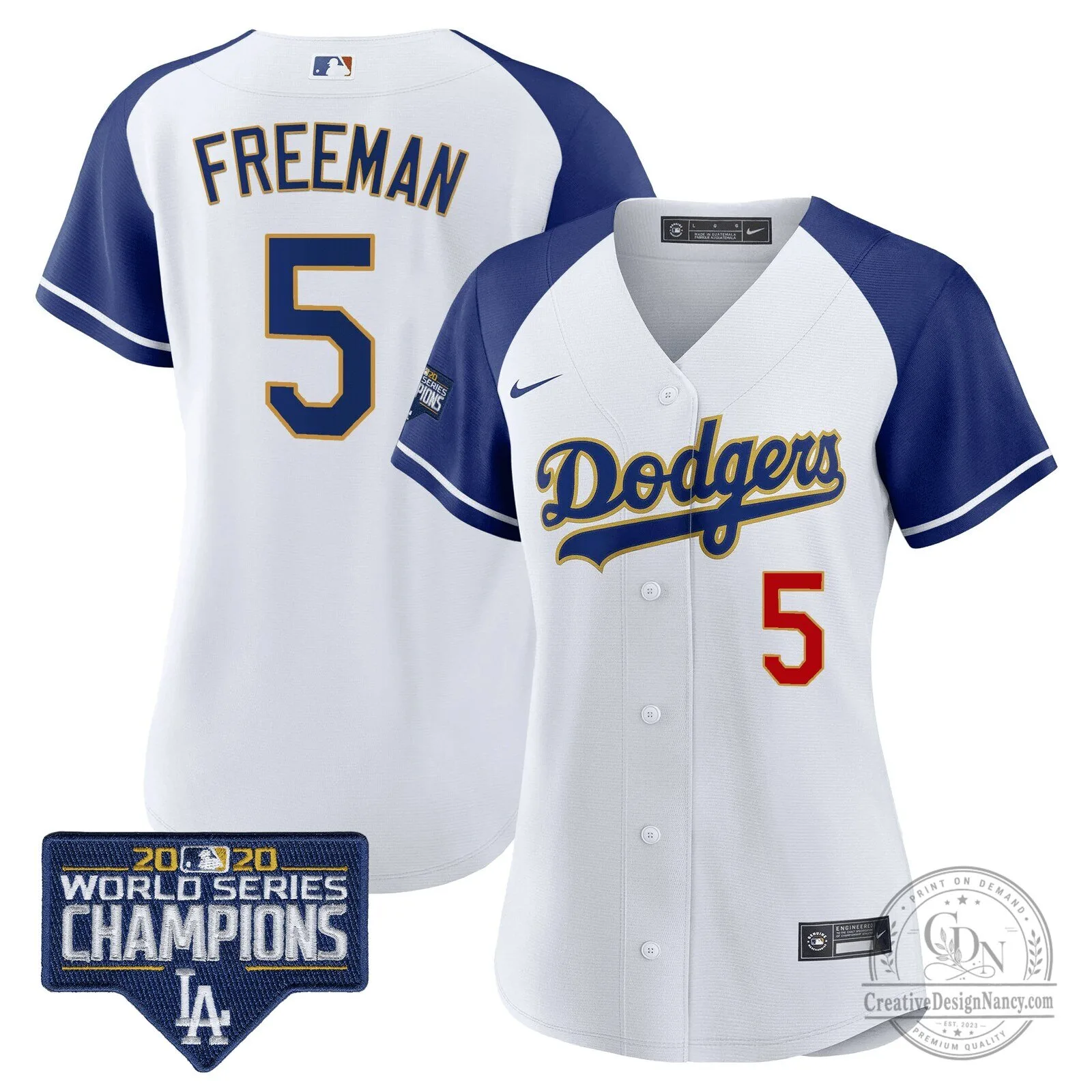 Los Angeles Dodgers Freddie Freeman World Series Champions Jersey