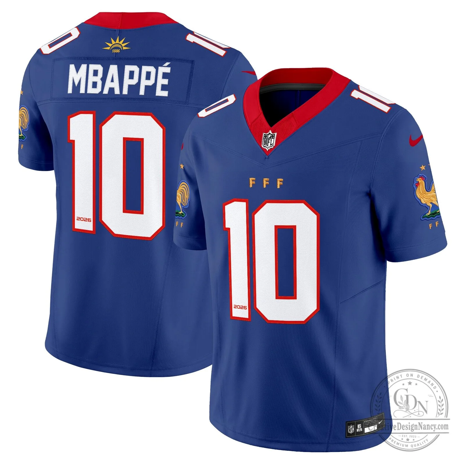 France National Team Number 26 Blue Football Jersey 9 France National Team Number 26 Blue Football Jersey