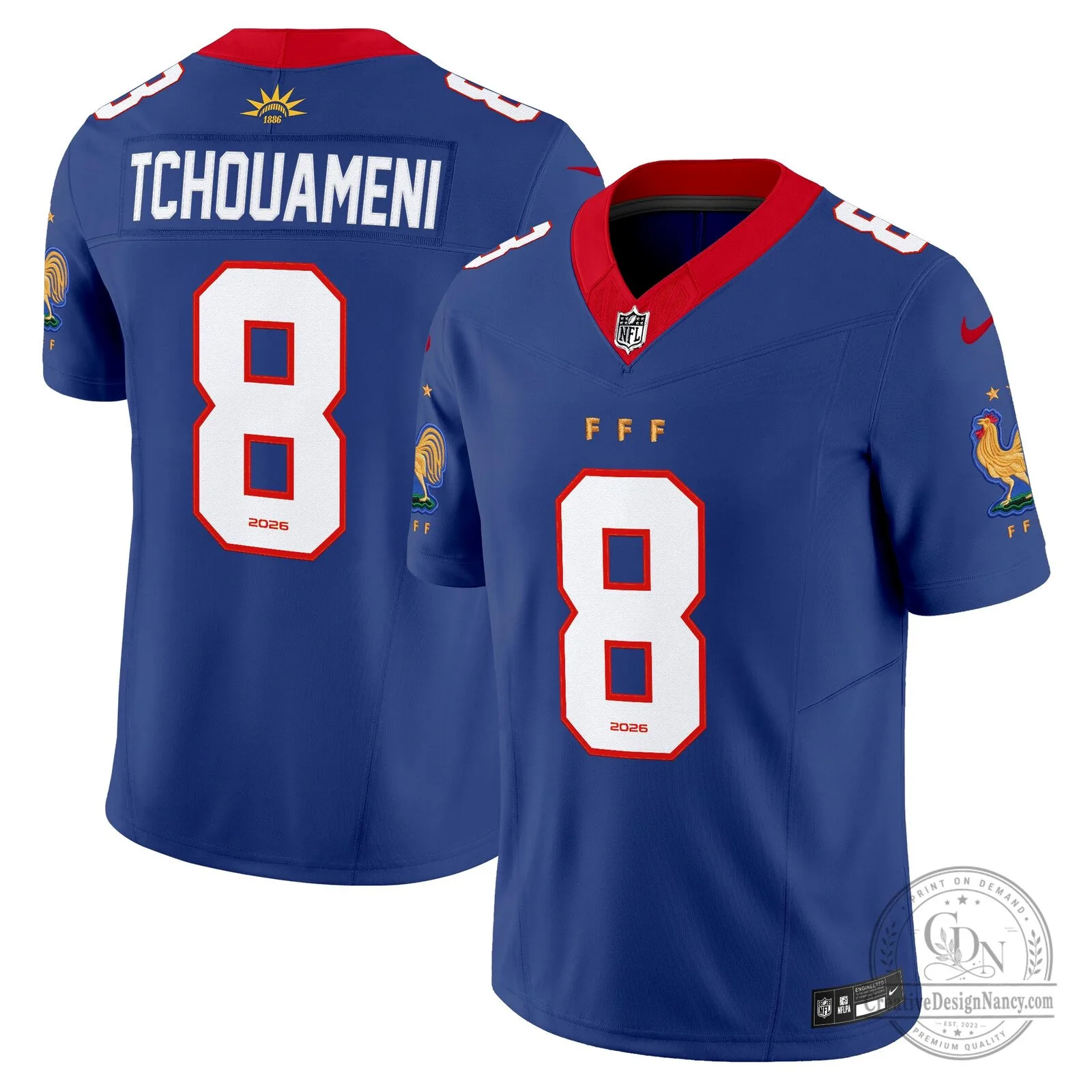 France National Team Number 26 Blue Football Jersey 14 France National Team Number 26 Blue Football Jersey