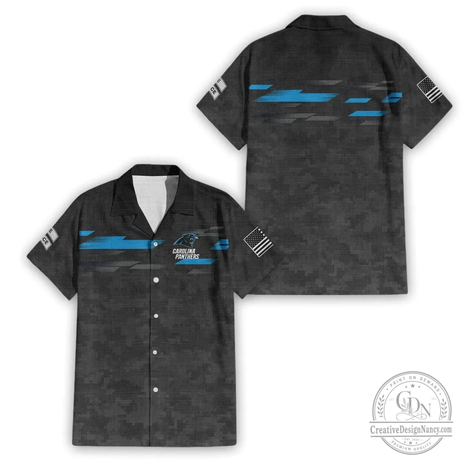 Carolina Panthers Salute To Service Military Camouflage Hawaiian Shirt