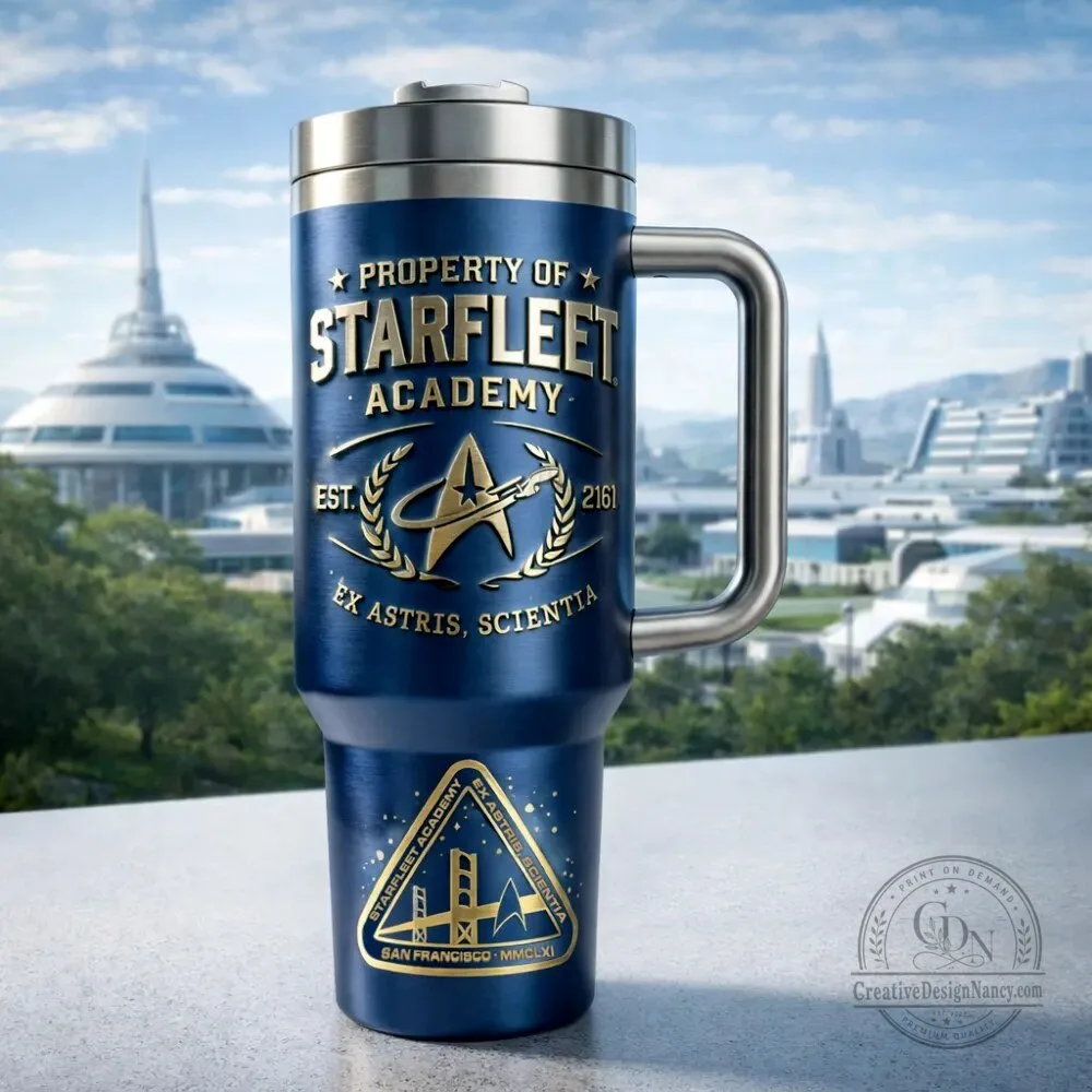 Star Trek Starfleet Academy Insignia Stainless Steel Tumbler with Handle