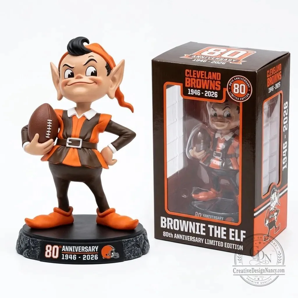 Cleveland Browns Brownie the Elf 80th Anniversary Limited Edition Figurine