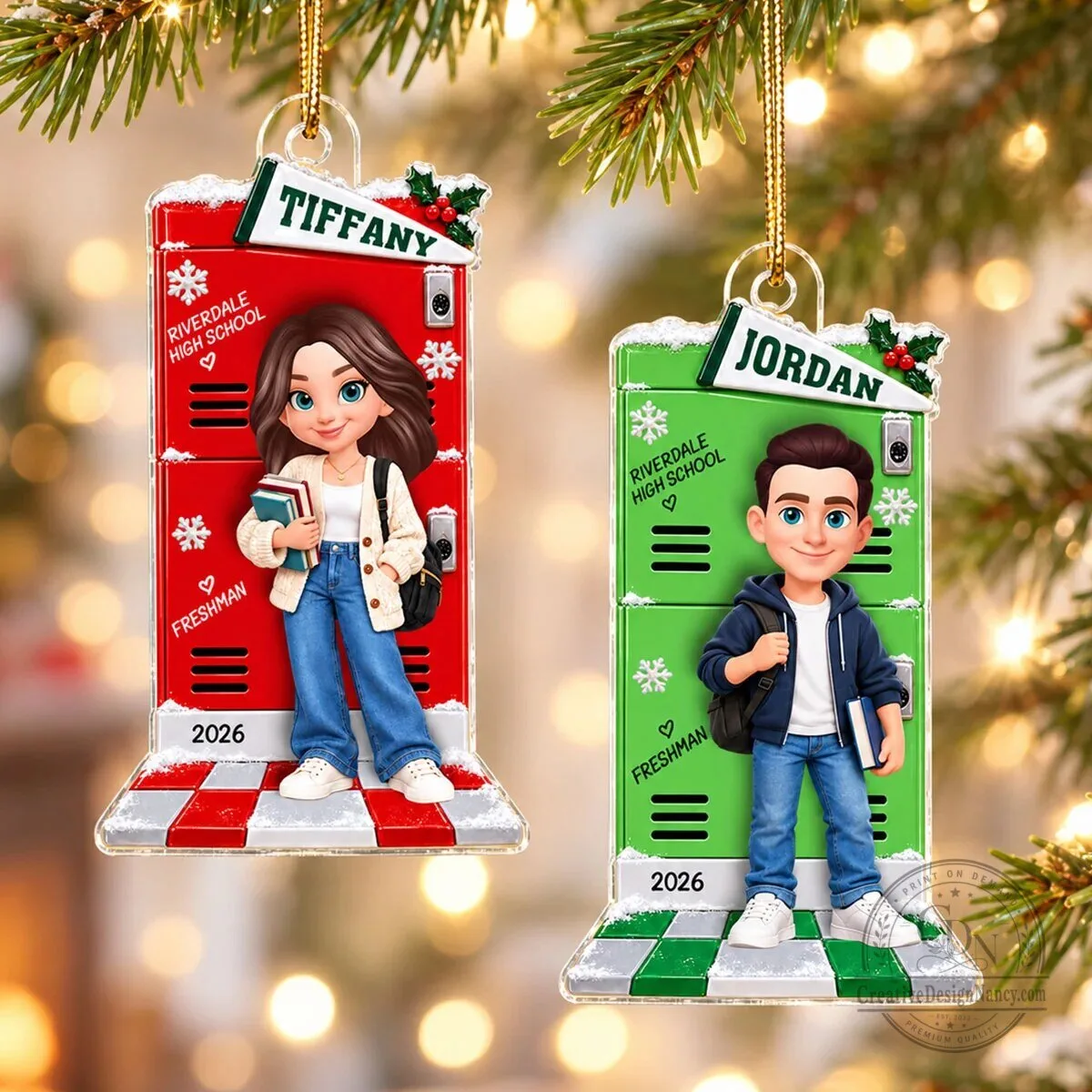 Riverdale High School Freshman Personalized Acrylic Christmas Ornament 12 Riverdale High School Freshman Personalized Acrylic Christmas Ornament