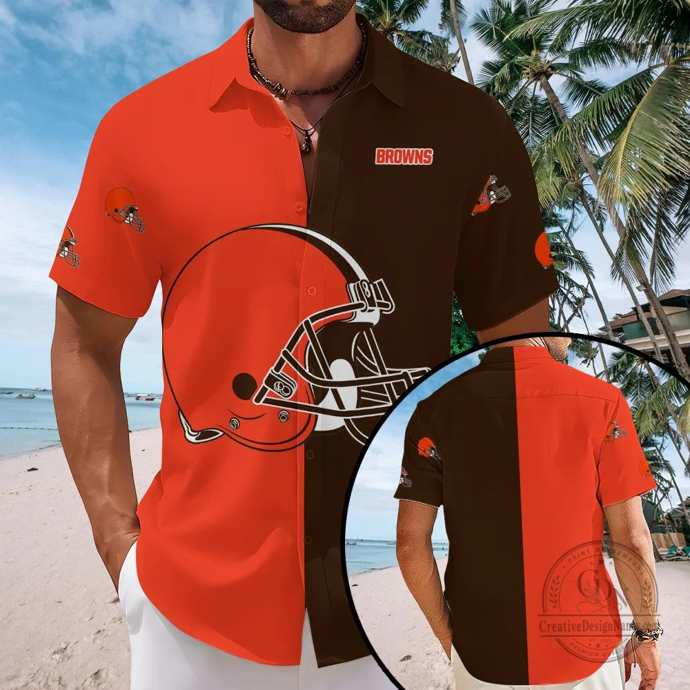 Cleveland Browns Football Team Logo Hawaiian Shirt