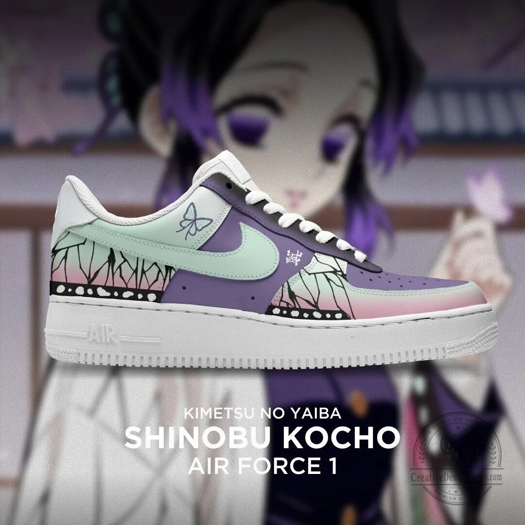 Shinobu Kocho Demon Slayer Kimetsu no Yaiba Air Force 1 Shoes