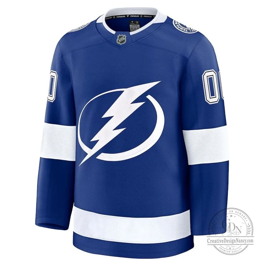 Tampa Bay Lightning Home Team Royal Blue NHL Ice Hockey Fan Jersey