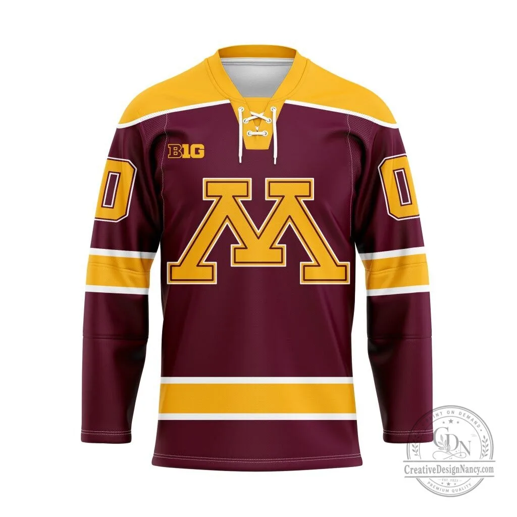 Minnesota Golden Gophers NCAA Big Ten Conference Ice Hockey Jersey