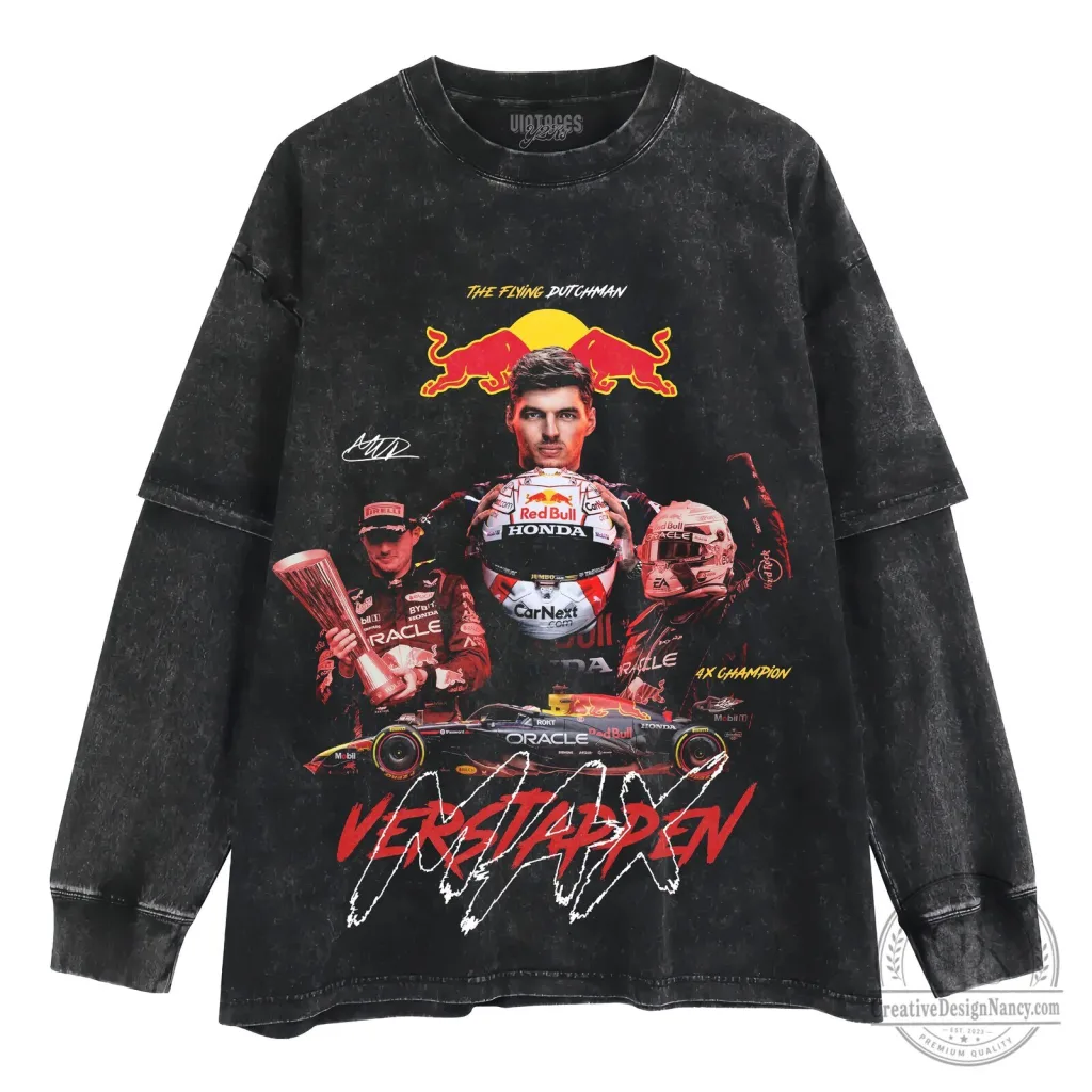 Max Verstappen Formula One Racing Champion Long-Sleeve T-Shirt Max Verstappen Formula One Racing Champion Long-Sleeve T-Shirt