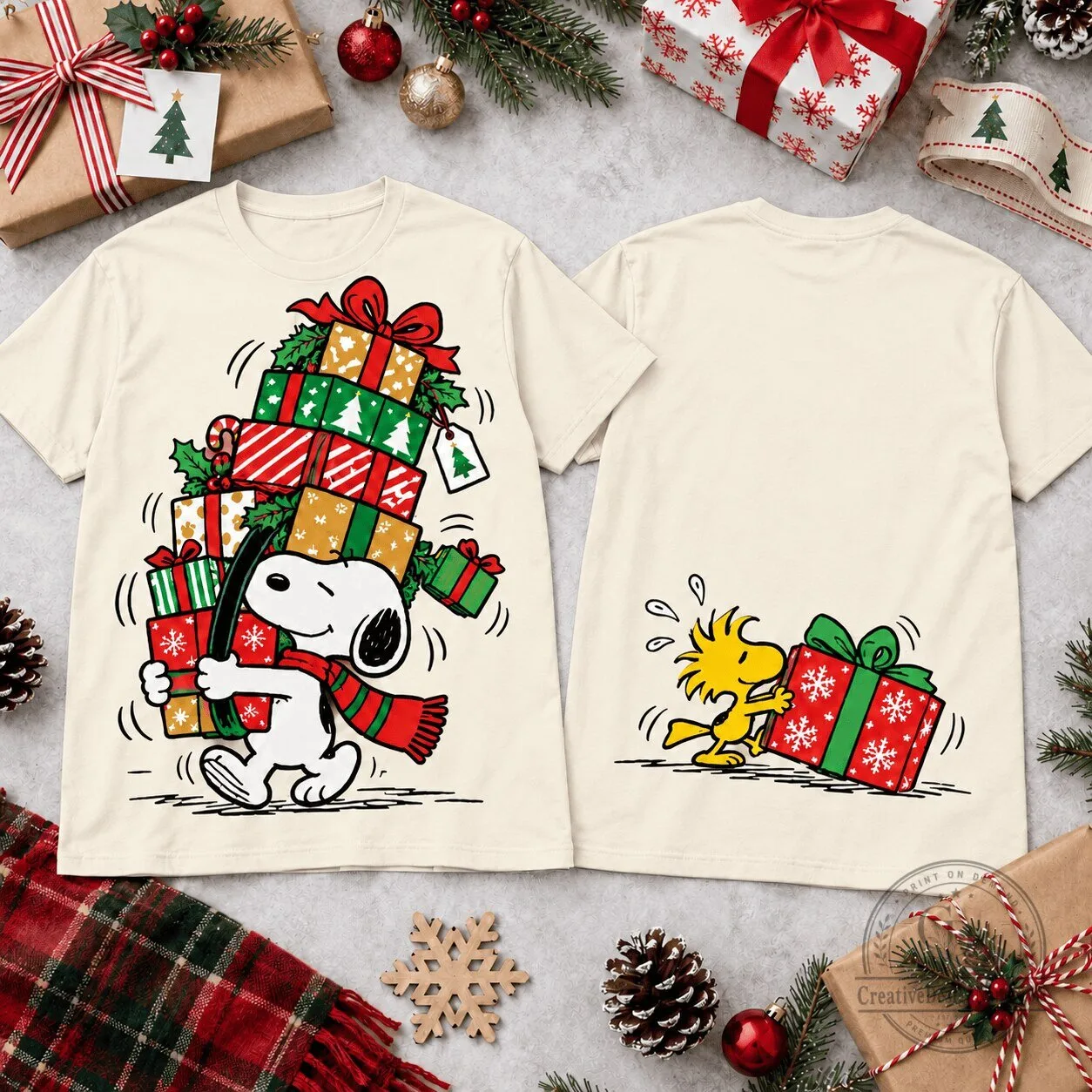 Snoopy Christmas Gift Overload Holiday Season T-Shirt