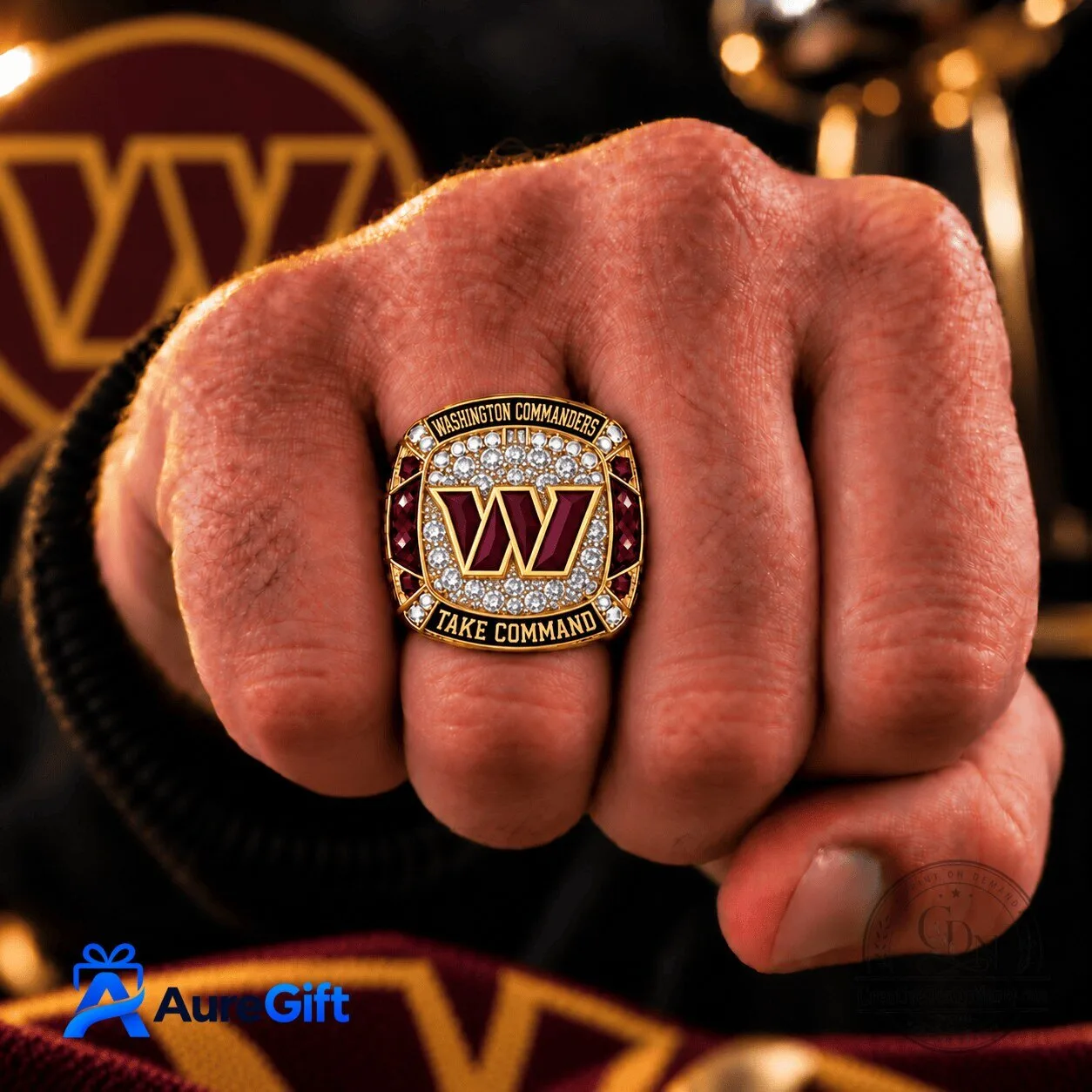 Washington Commanders NFL Championship Ring Take Command Football Team Jewelry