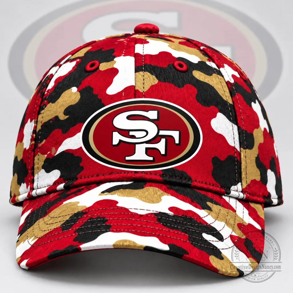 San Francisco 49ers Camouflage Pattern Baseball Cap Hat