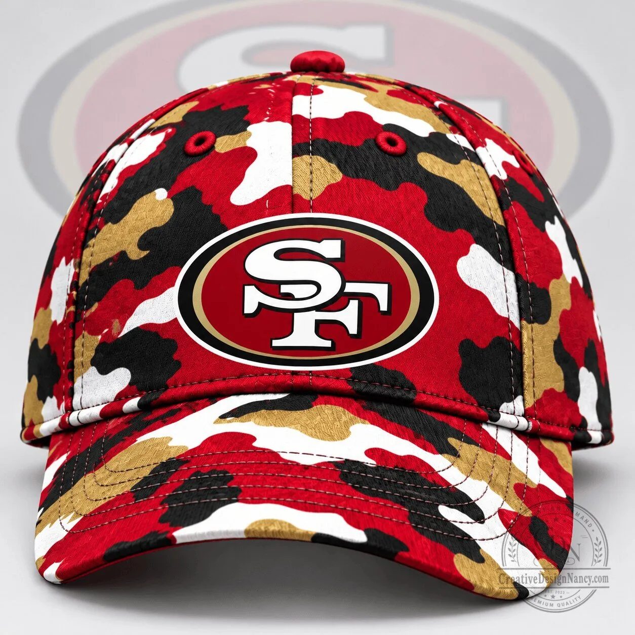 San Francisco 49ers Camouflage Pattern Baseball Cap Hat