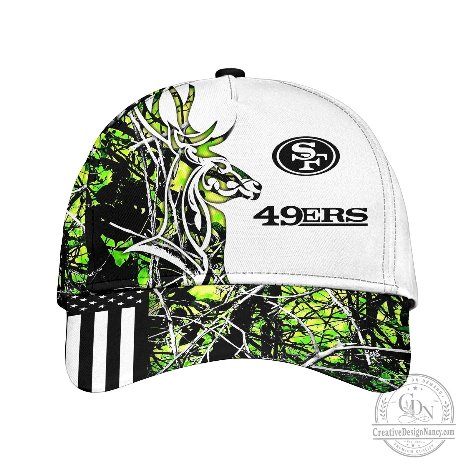 San Francisco 49ers Deer Hunting Camouflage American Flag Cap Hat 6 San Francisco 49ers Deer Hunting Camouflage American Flag Cap Hat