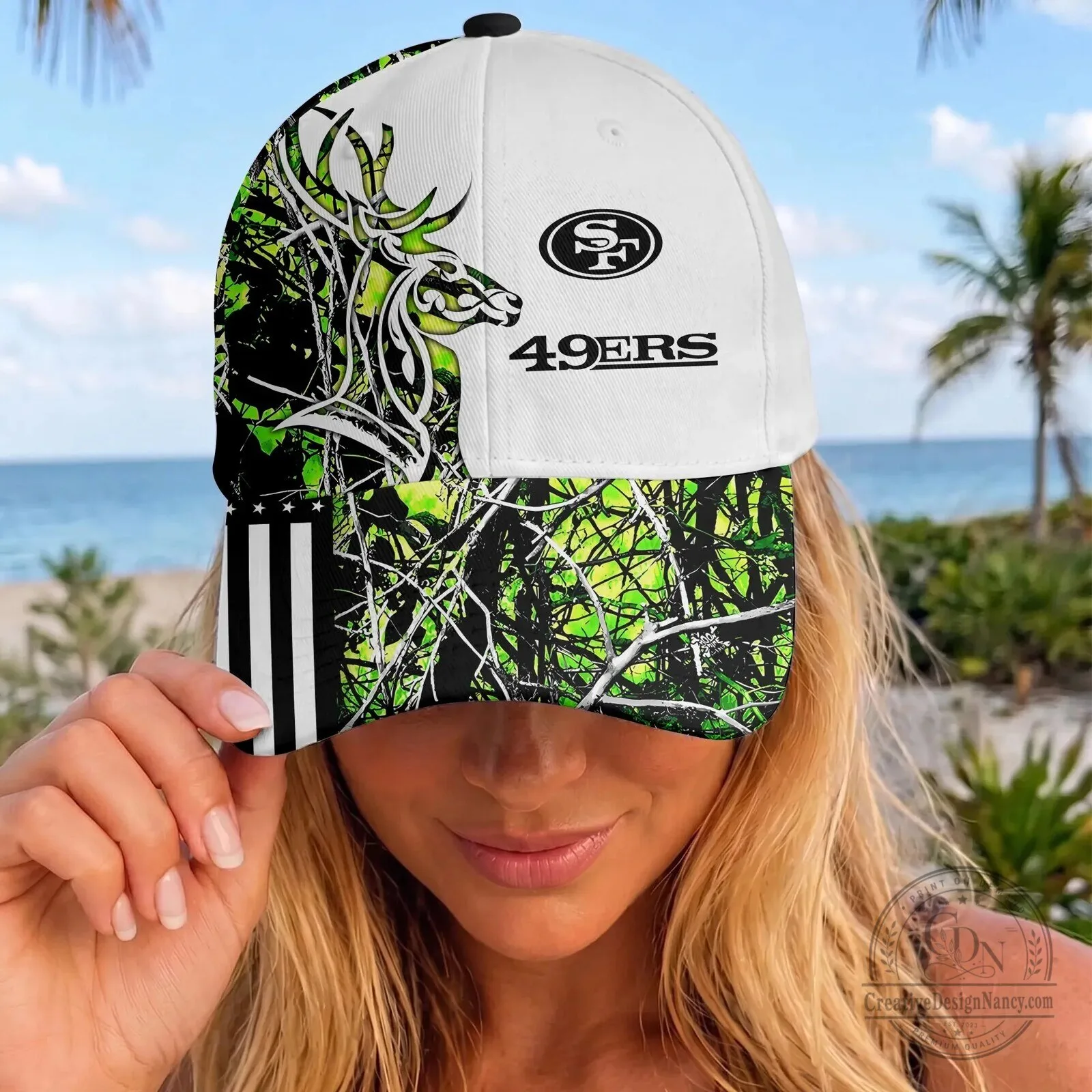 San Francisco 49ers Deer Hunting Camouflage American Flag Cap Hat 8 San Francisco 49ers Deer Hunting Camouflage American Flag Cap Hat