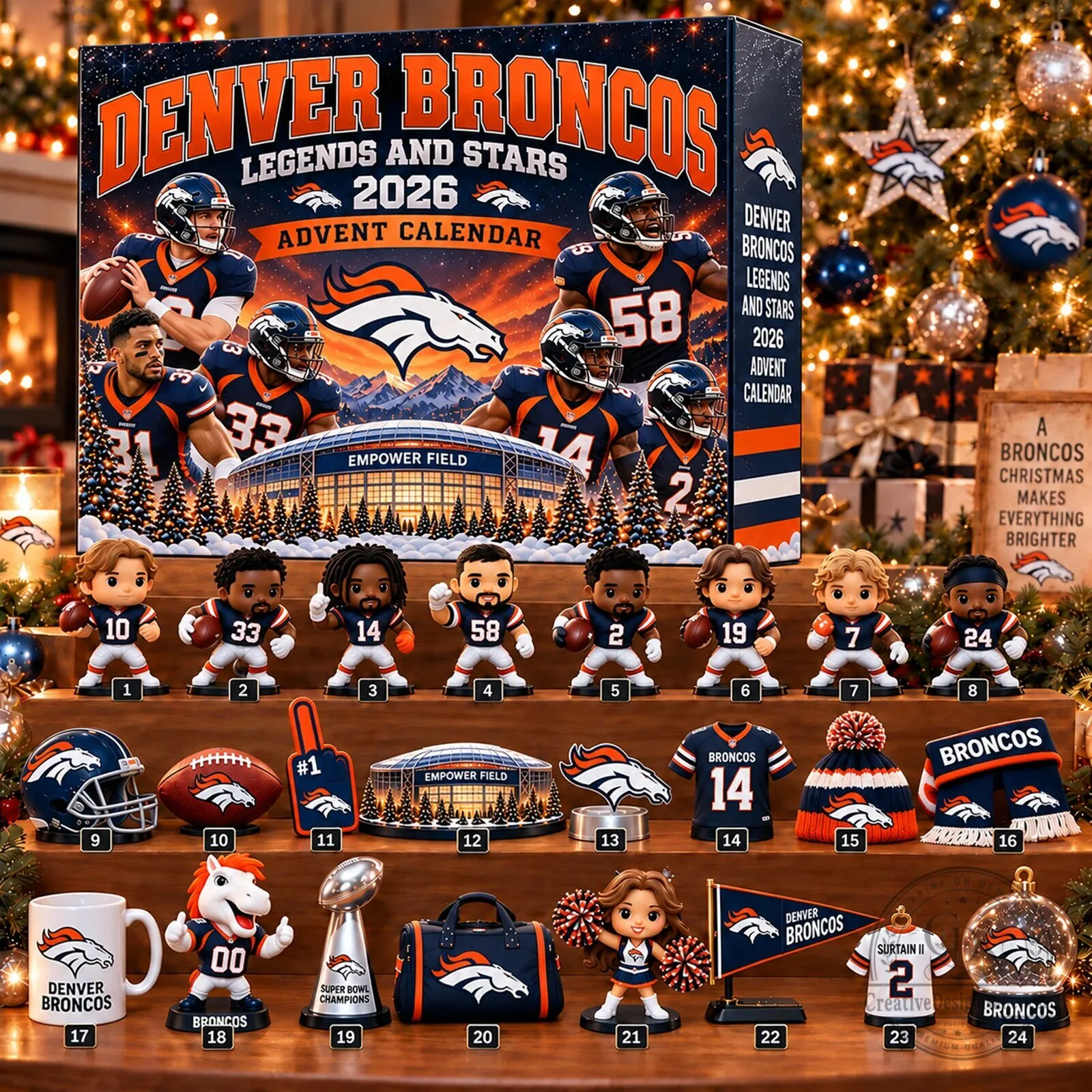 Denver Broncos Legends and Stars 2026 Advent Calendar