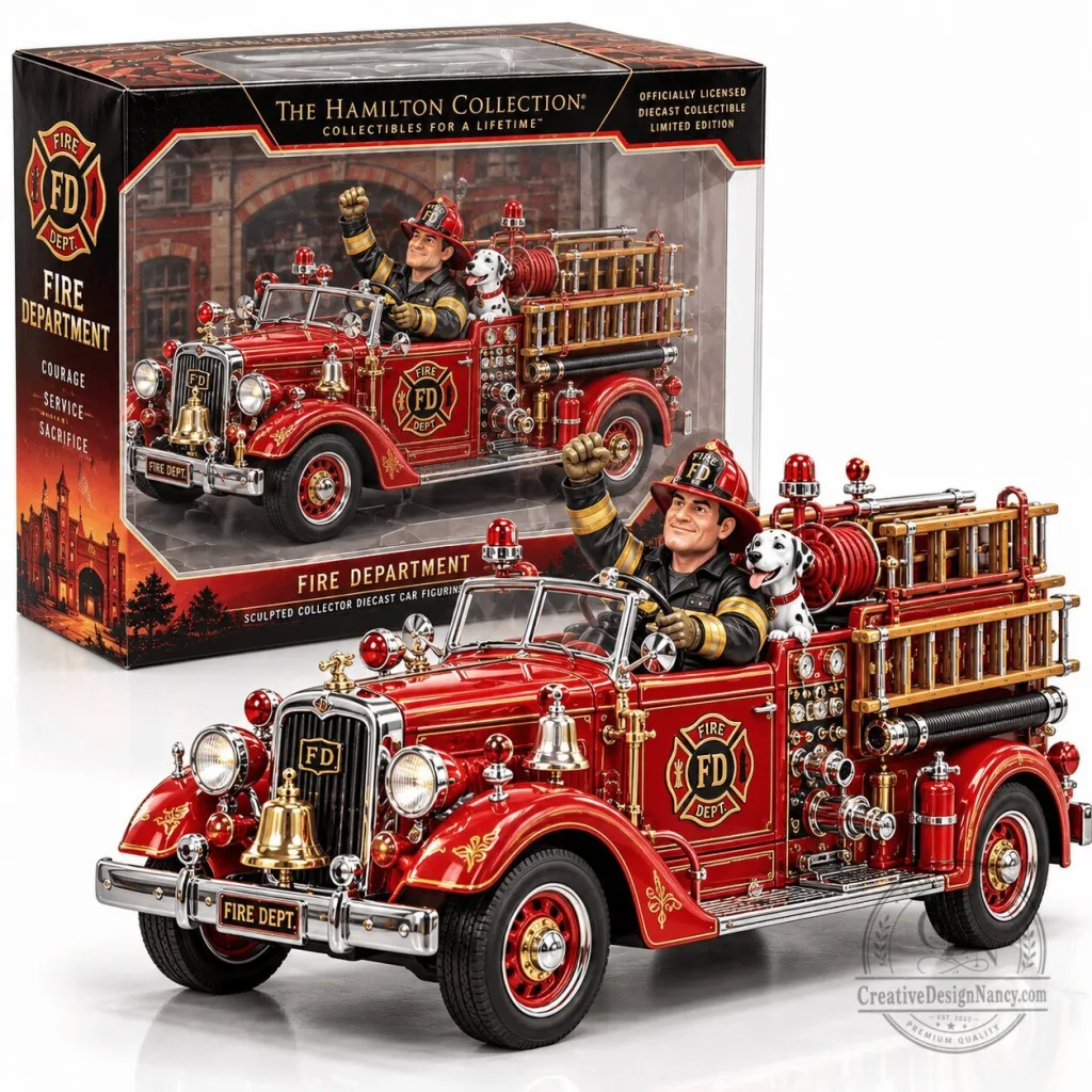 Fire Department Heritage Diecast Vehicle Collectible Firetruck Figurine Fire Department Heritage Diecast Vehicle Collectible Firetruck Figurine