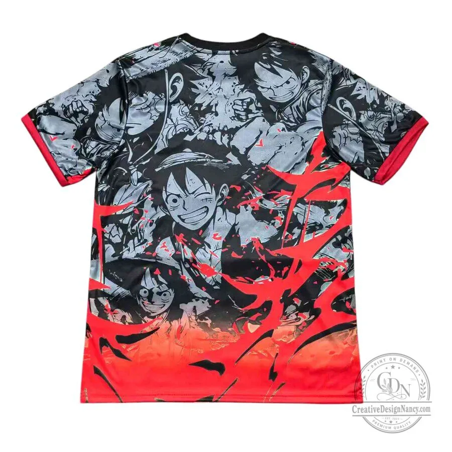 Monkey D. Luffy One Piece Anime Japan Soccer Football Jersey 3 Monkey D. Luffy One Piece Anime Japan Soccer Football Jersey